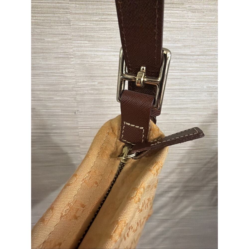 Dooney & Bourke Mustard and Brown Canvas bag - Picture 5 of 8